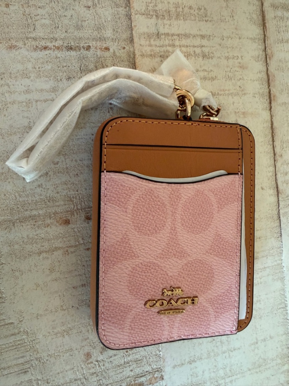 Coach Powder Pink and Tan wallet